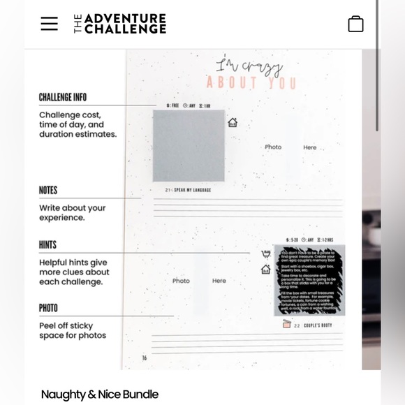 The adventure challenge-in bed and couples edition. - Picture 2 of 4